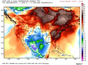 Christmas 2014 Temp Anomaly